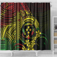 Reggae Kosrae Liberation Day Shower Curtain September 8 Polynesian Tattoo - Polynesian Pride