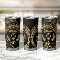 Gold Kosrae Liberation Day Tumbler Cup September 8 Polynesian Tattoo - Polynesian Pride