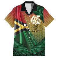 Personalised Long Live Vanuatu Independence Day Family Matching Summer Maxi Dress and Hawaiian Shirt 45th Anniversary Woven Pattern - Polynesian Pride