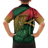 Personalised Long Live Vanuatu Independence Day Hawaiian Shirt 45th Anniversary Woven Pattern - Polynesian Pride