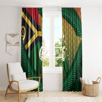 Long Live Vanuatu Independence Day Window Curtain 46th Anniversary Woven Pattern LT14 - Polynesian Pride