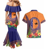 PNG New Ireland Province Couples Matching Mermaid Dress and Hawaiian Shirt Niu Ailan Necklace Polynesian Tattoo - Polynesian Pride