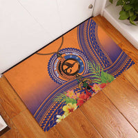 PNG New Ireland Province Rubber Doormat Niu Ailan Necklace Polynesian Tattoo - Polynesian Pride