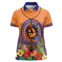 PNG New Ireland Province Women Polo Shirt Niu Ailan Necklace Polynesian Tattoo - Polynesian Pride