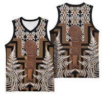 Wahaika New Zealand Basketball Jersey Maori Weapon Kowhaiwhai Fern Poutama Motifs LT14 - Polynesian Pride