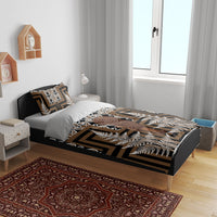 Wahaika New Zealand Bedding Set Maori Weapon Kowhaiwhai Fern Poutama Motifs