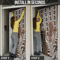 Wahaika New Zealand Door Cover Maori Weapon Kowhaiwhai Fern Poutama Motifs LT14 - Polynesian Pride