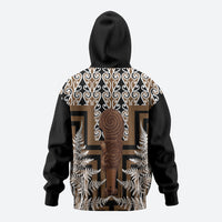 Wahaika New Zealand Hoodie Maori Weapon Kowhaiwhai Fern Poutama Motifs LT14 - Polynesian Pride