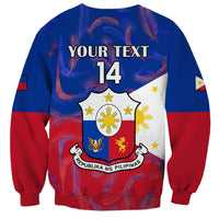 Custom Philippines Football Sweatshirt 2023 World Cup Go Filipinas Feather Flag Version LT14 - Polynesian Pride