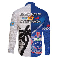 Fiji And Samoa Rugby Family Matching Puletasi Dress and Hawaiian Shirt 2023 World Cup Samoan Mix Tapa Pattern LT14 - Polynesian Pride