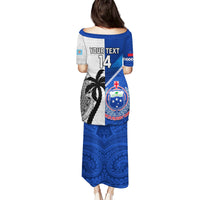 Custom Fiji And Samoa Rugby Puletasi 2023 World Cup Samoan Mix Tapa Pattern LT14 - Polynesian Pride