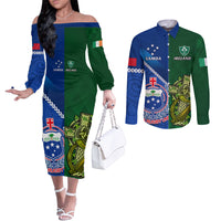 samoa-and-ireland-rugby-couples-matching-off-the-shoulder-long-sleeve-dress-and-long-sleeve-button-shirts-2023-world-cup-manu-samoa-with-shamrocks