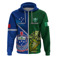 Samoa And Ireland Rugby Hoodie 2023 World Cup Manu Samoa With Shamrocks LT14 - Polynesian Pride