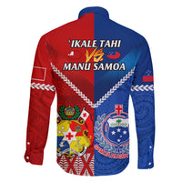 Samoa And Tonga Rugby Family Matching Summer Maxi Dress and Hawaiian Shirt 2023 World Cup Manu Samoa With Ikale Tahi LT14 - Polynesian Pride