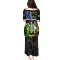Personalised South Sea Islanders Puletasi Kanakas With Solomon Islands Coat Of Arms LT14 - Polynesian Pride