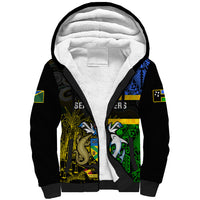 Personalised South Sea Islanders Sherpa Hoodie Kanakas With Solomon Islands Coat Of Arms LT14 Unisex Black - Polynesian Pride