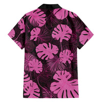 Pink Hawaii Kukui Nut Lei Family Matching Off The Shoulder Long Sleeve Dress and Hawaiian Shirt Hawaiian Pattern Monstera Tropical Vibes - Polynesian Pride
