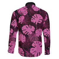 Pink Hawaii Kukui Nut Lei Family Matching Short Sleeve Bodycon Dress and Hawaiian Shirt Hawaiian Pattern Monstera Tropical Vibes - Polynesian Pride