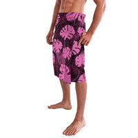 Pink Hawaii Kukui Nut Lei Lavalava Hawaiian Pattern Monstera Tropical Vibes - Polynesian Pride