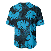 Blue Hawaii Kukui Nut Lei Baseball Jersey Hawaiian Pattern Monstera Tropical Vibes - Polynesian Pride