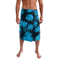 Blue Hawaii Kukui Nut Lei Lavalava Hawaiian Pattern Monstera Tropical Vibes - Polynesian Pride