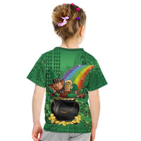 Hawaii Saint Patrick's Day Kid T Shirt Funny Leprechaun With Pot Of Gold - Polynesian Tattoo LT14 - Polynesian Pride