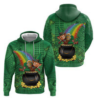 Hawaii Saint Patrick's Day Zip Hoodie Funny Leprechaun With Pot Of Gold - Polynesian Tattoo LT14 - Polynesian Pride