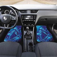 Purple Paradise Polynesia Jellyfish Car Mats Plumeria Polynesian Tattoo Glowing Vibes