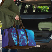 Purple Paradise Polynesia Jellyfish Travel Bag Plumeria Polynesian Tattoo Glowing Vibes
