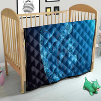 Blue Gradient Polynesia Jellyfish Quilt Plumeria Polynesian Tattoo Glowing Vibes