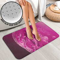 Pink Gradient Polynesia Jellyfish Bathroom Set Plumeria Polynesian Tattoo Glowing Vibes