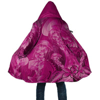 Pink Gradient Polynesia Jellyfish Cloak Plumeria Polynesian Tattoo Glowing Vibes