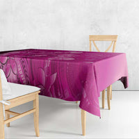 Pink Gradient Polynesia Jellyfish Tablecloth Plumeria Polynesian Tattoo Glowing Vibes LT14 - Polynesian Pride
