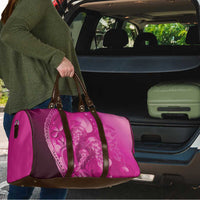 Pink Gradient Polynesia Jellyfish Travel Bag Plumeria Polynesian Tattoo Glowing Vibes