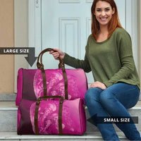 Pink Gradient Polynesia Jellyfish Travel Bag Plumeria Polynesian Tattoo Glowing Vibes