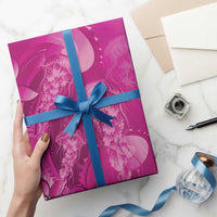 Pink Gradient Polynesia Jellyfish Wrapping Paper Plumeria Polynesian Tattoo Glowing Vibes LT14 - Polynesian Pride