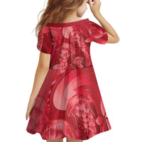 Red Gradient Polynesia Jellyfish Family Matching Mermaid Dress and Hawaiian Shirt Plumeria Polynesian Tattoo Glowing Vibes