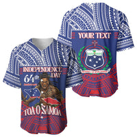 Personalised Samoa Independence Day Baseball Jersey 64th Anniversary Toa O Samoa LT14 - Polynesian Pride