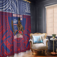 Samoa Independence Day Window Curtain 64th Anniversary Toa O Samoa LT14 - Polynesian Pride