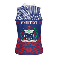 Personalised Samoa Independence Day Women Sleeveless Polo Shirt 64th Anniversary Toa O Samoa
