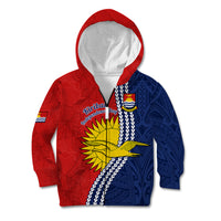 Kiribati Independence Day Kid Hoodie Happy 44th Anniversary Hibiscus Polynesian LT14 - Polynesian Pride