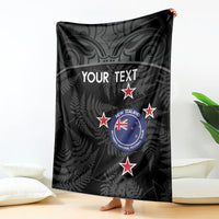 Custom New Zealand Silver Fern Football Blanket Summer 2024 Olympic Go Aotearoa LT14 - Polynesian Pride