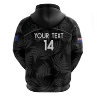 Custom New Zealand Silver Fern Football Zip Hoodie Summer 2024 Olympic Go Aotearoa