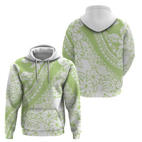 Polynesian Tiare Flower Sage Green Pastel Zip Hoodie LT14 - Polynesian Pride