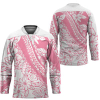 Polynesian Tiare Flower Pink Pastel Vibes Hockey Jersey