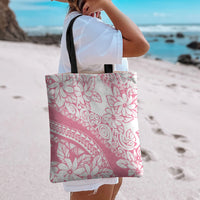 Polynesian Tiare Flower Pink Pastel Vibes Tote Bag LT14 - Polynesian Pride