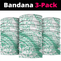 Polynesian Tiare Flower Cyan Pastel Vibes Neck Gaiter