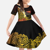 Papua New Guinea 1975 Family Matching Off Shoulder Maxi Dress and Hawaiian Shirt Create Our History Inspire Our Future - Polynesian Pride