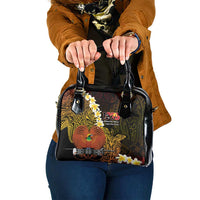 Papua New Guinea 1975 Shoulder Handbag Create Our History Inspire Our Future LT14 One Size Black - Polynesian Pride