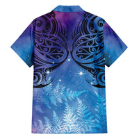 New Zealand Matariki Family Matching Long Sleeve Bodycon Dress and Hawaiian Shirt Aotearoa Maori New Year Galaxy Maori Silver Fern